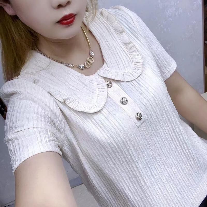 Product Introduction of Áo Sơ Mi Cổ Búp Bê Nữ ngắn Tay Hàng Mới Về Mùa Hè Năm 2024, Thời Trang, Áo Mặc Bên Ngoài Dễ Phối Đồ Thích Hợp Cho Giới Trẻ, Che Phủ Khuyết Điểm, Dễ Phối Đồ 18
