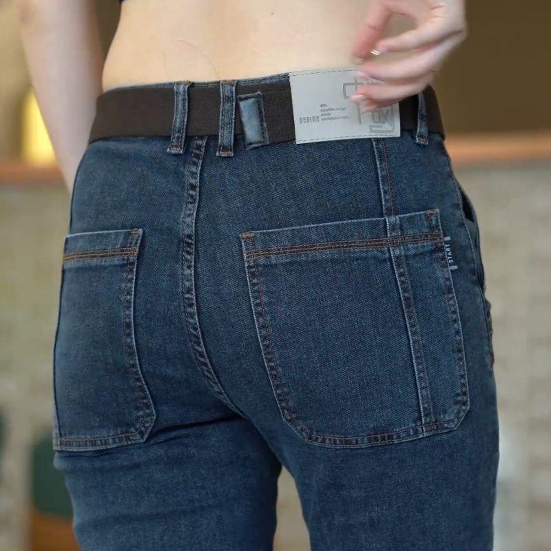 Quần Jean Co Giãn Cho Nam, Hàng Mới Về, Ống Đứng, Sáu Túi, Nhiều Túi 6