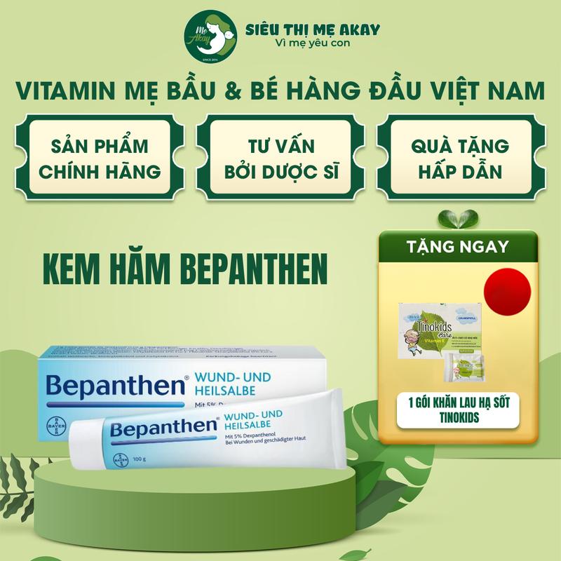 Kem Bepanthen hỗ trợ ngừa hăm tã, kích ứng da từ Đức, tuýp 20g Cho Bé