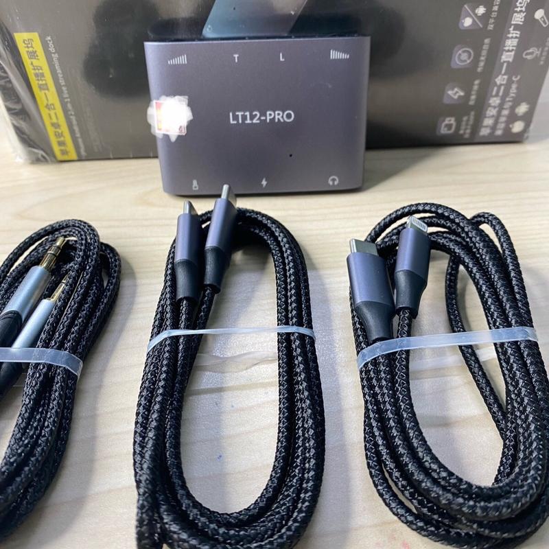 Box stereo va LT12 pro livestream tích hợp cổng type C và lightning có pk đàm thoại 2 chiều