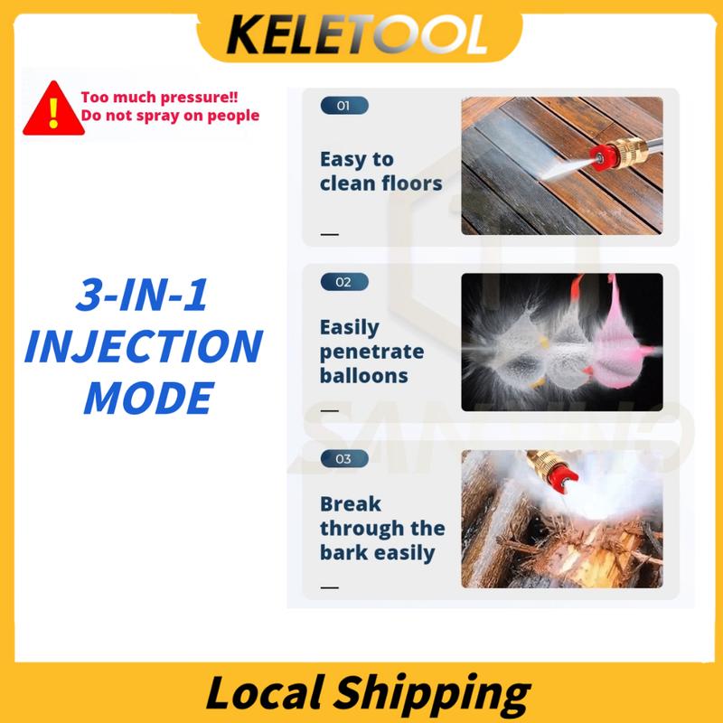 Product Introduction of LOCAL SHIPPING SG SELLER LOCAL STOCK  Water Spray Gun Water Jet High Pressure Powerful Sprayer Car Wash Washer Cordless Portable 5