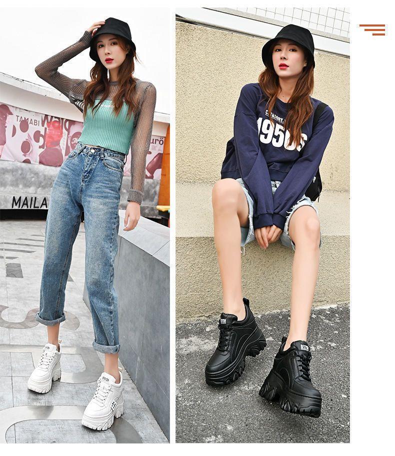 Product Introduction of Giày Nữ, Đế Tăng Chiều Cao, Hàng Mới Về Năm 2025, Phong Cách Hàn Quốc, Da, Đế Bằng, Giày Trắng, Giày Thường Ngày Thể Thao Dễ Phối Đồ, Bán Chạy Nhất, Thích Hợp Cho Mùa Thu, Thiết Kế Mới 5