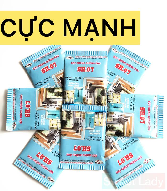 10 Gói Tặng 1 Bột Thông Tắc Cống Cực Mạnh Bồn Cầu Đường Ống Bồn Rửa Mặt Chính Hãng Công Ty SH07 SH.07 Mua 10 Gói 100g Tặng 1 Gói 100g