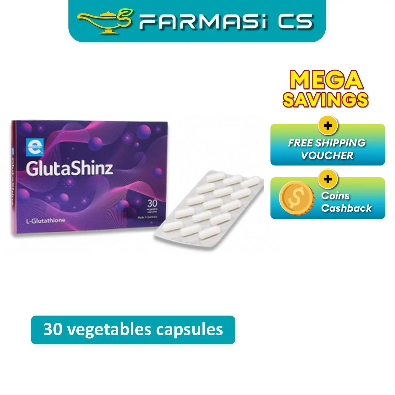 glutathione malaysia farmasi QUANTUM GLUTAXANTHIN PLUS 30S (Georgetown Pharmacy) Eurobio GlutaShinz 30 Vegetable Capsules