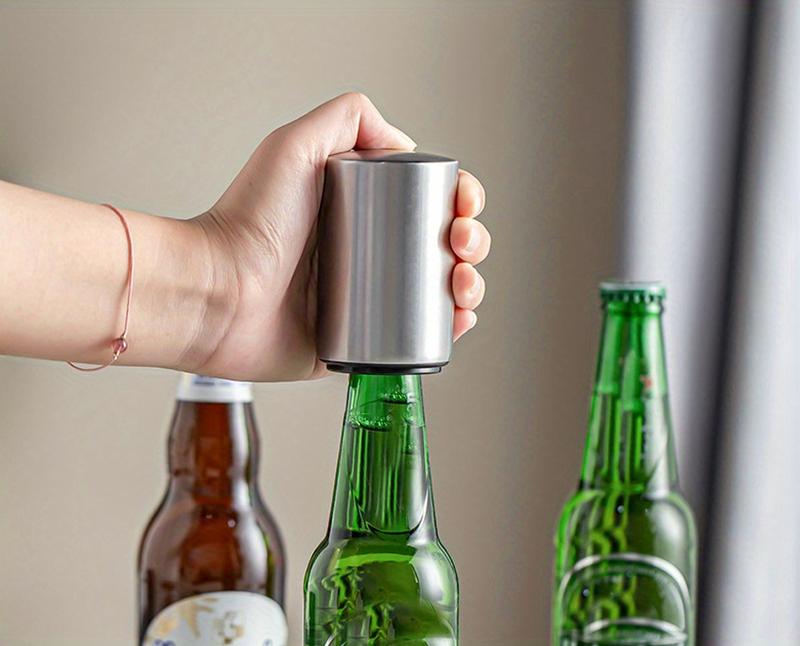 Product Introduction of Automatic Beer Bottle Opener Magnetic Push Down Design for Easy Opening of Wine Beer & Soda Caps  Creative Kitchen Tool for Home Bar Accessories 1