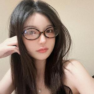 Retro Oval Frame 0-300 Graded Eyeglasses for Woman Anti-radiation Korean Replaceable Lens Myopia Glasses for Nearsighted