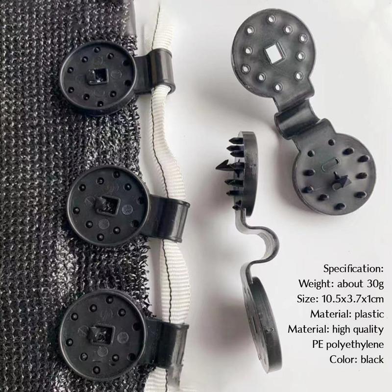 Product Introduction of 50pcs Sunshade Net Fixing Clips/Greenhouse Shade Cloth Fix Clamp Garden Tools/Sun Shade Net Clip 17