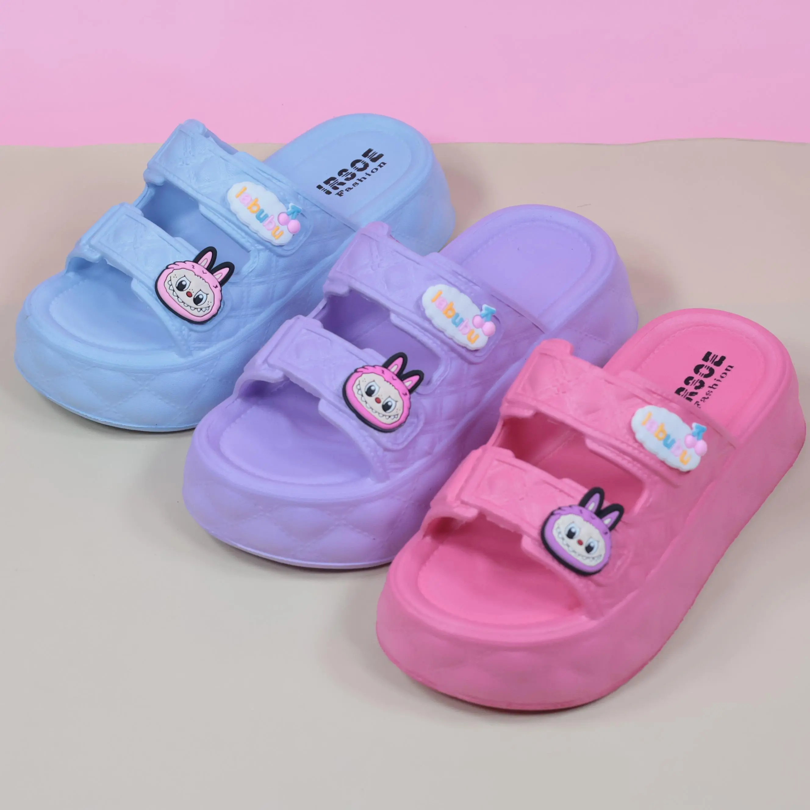 2024 New Sandal anak selop stripe bahan akret eva rubber premium anti slip anti licin Kaki Karet Fashion