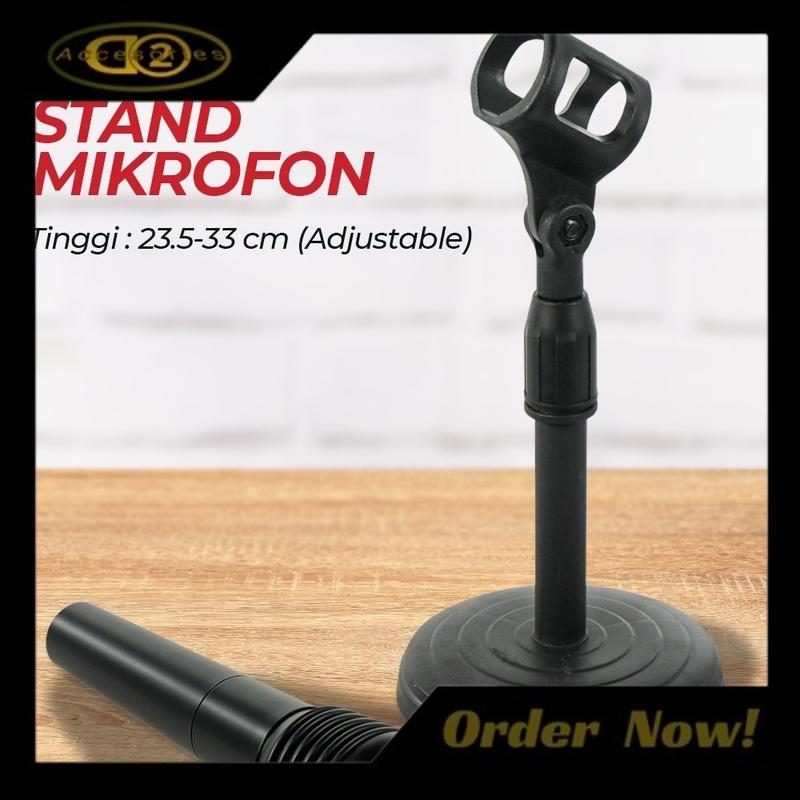TaffStudio Stand Mikrofon Handphone Mic Hp Desktop Disc Microphone and Handphone Adjustable Height 0