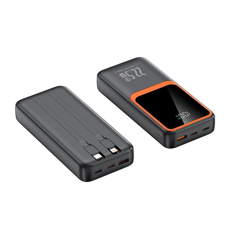 Sạc Dự Phòng, Dung Lượng Lớn 10000mAh, Hiển Thị Công Suất, Tích Hợp Cáp 6