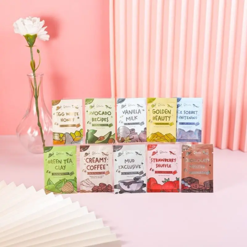 3 PCS - Lea Gloria Masker Organik/Masker Bubuk Travel Size 10 Gram / masker organik lea gloria 0