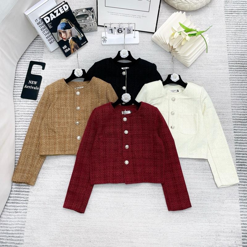  M8- Áo khoác dạ wteed nữ cổ tròn  hai lớp  kèm đệm vai 