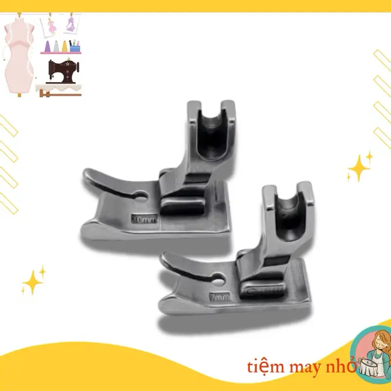 chân vịt mí cạnh mới CHÂN VỊT P351X CÓ GỜ, vừa mí diễu, mí túi, mí khóa, mí cạp kiểu mới dùng cho máy may 1 kim cônghiệp 3
