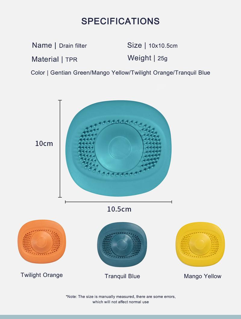 Product Introduction of Silicone Kitchen Sink Plug Shower Filter Drain Cover Stopper Sink Strainer Drainer Floor Drain Hair Catcher Bathroom Accessorie 2