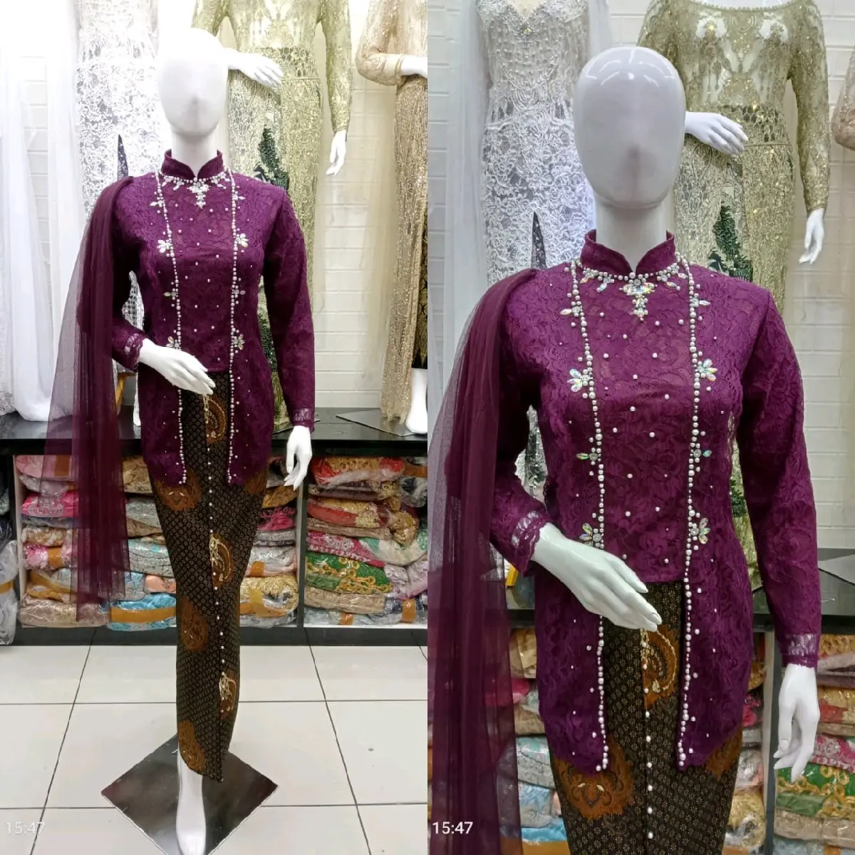 Kebaya elin + rok plisket/span