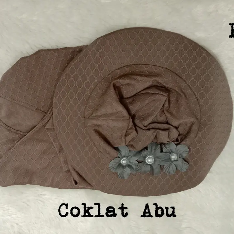 Jilbab Bayi Topi Bulet Bunga Atas 0-3 tahun Strada Premium 6