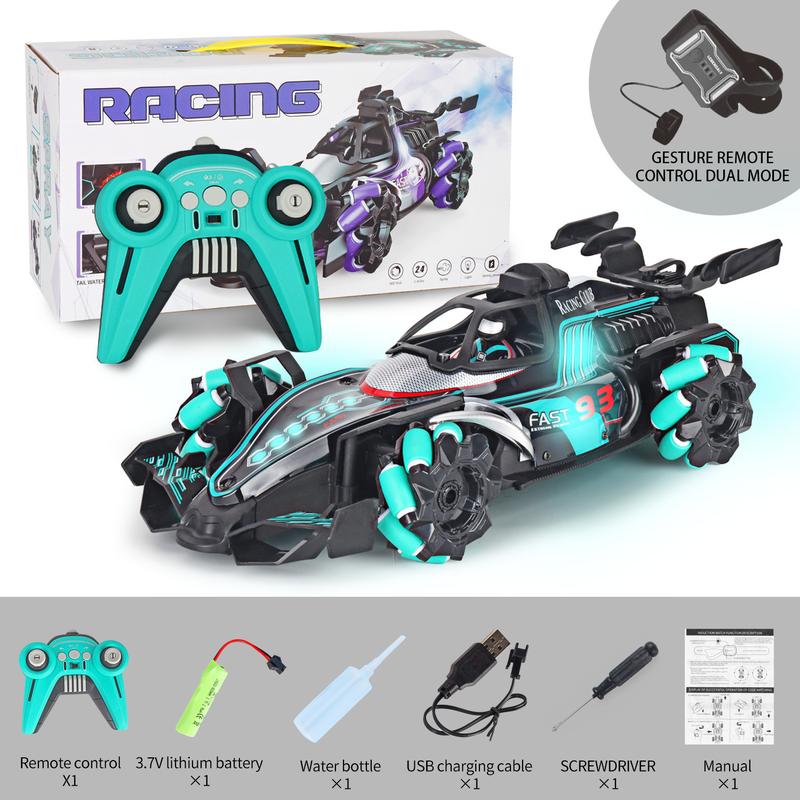 Product Introduction of Car Toy Remote Control Car Toy Four-Wheel Drive Light Spray Racing Gesture Induction F1 Equation Stunt Drift Car Children's 11