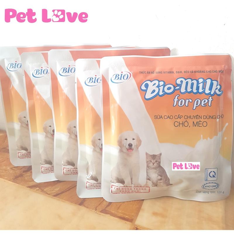 5 gói sữa Bio Milk cho chó mèo con thú bệnh ốm yếu và còi cọc 100g gói