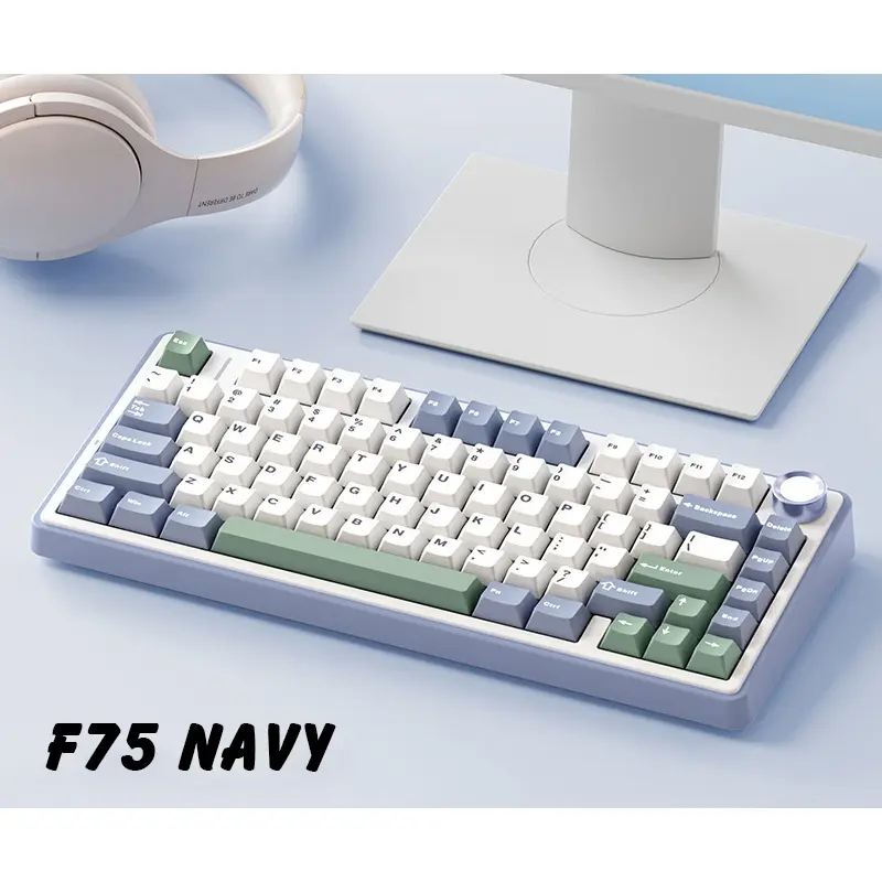 Bàn phím cơ Silent không dây AULA F75 - Hỗ trợ hotswap - LED RGB nhiều chế độ - 3 mode kết nối | BigBuy360 - bigbuy360.vn