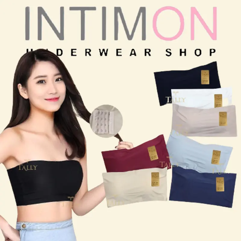 BH Bra Kemben Tally 6088 Busa Tanpa Kawat Cup A-B Motif Polos Cantik Fashion Underwear daleman Wanita Poliester 5