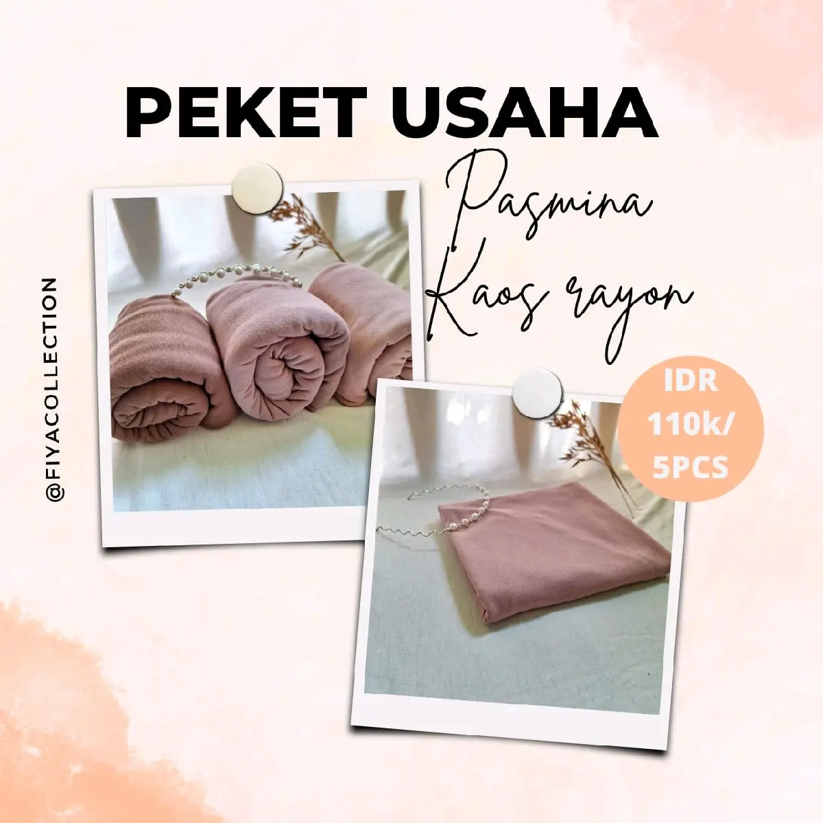 PAKET USAHA PASHMINA KAOS SPANDEK Muslim Jilbab Kerudung Panjang