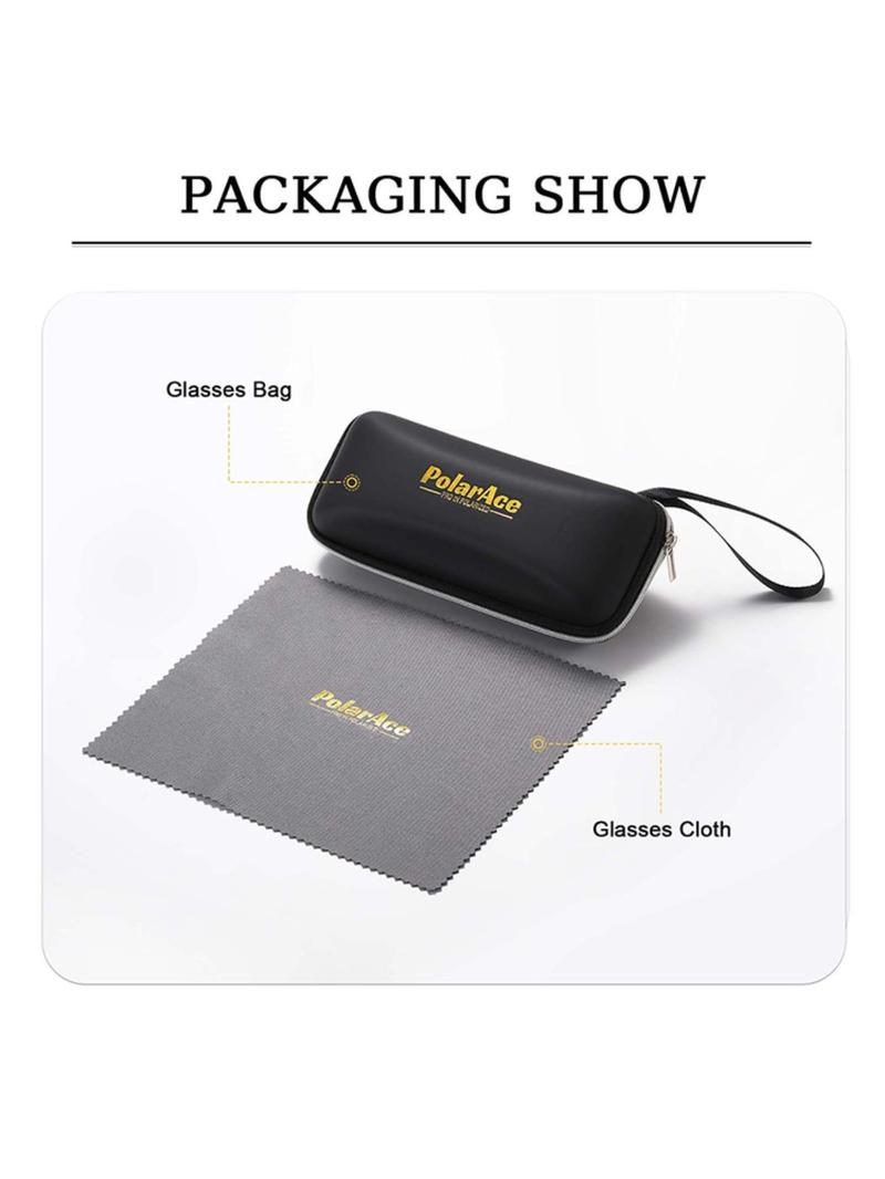 Product Introduction of Polarized Square Frame Sunglasses with Storage Case, 1 Pair Trendy Casual Sunglasses for Everyday Use, Fashion Accessories for Outdoor Activities 17