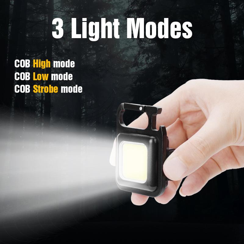 Product Introduction of Keychain Light LED Outdoor USB Mini COB Work Light Car Repair Light Household Emergency Night Light Portable Light 15