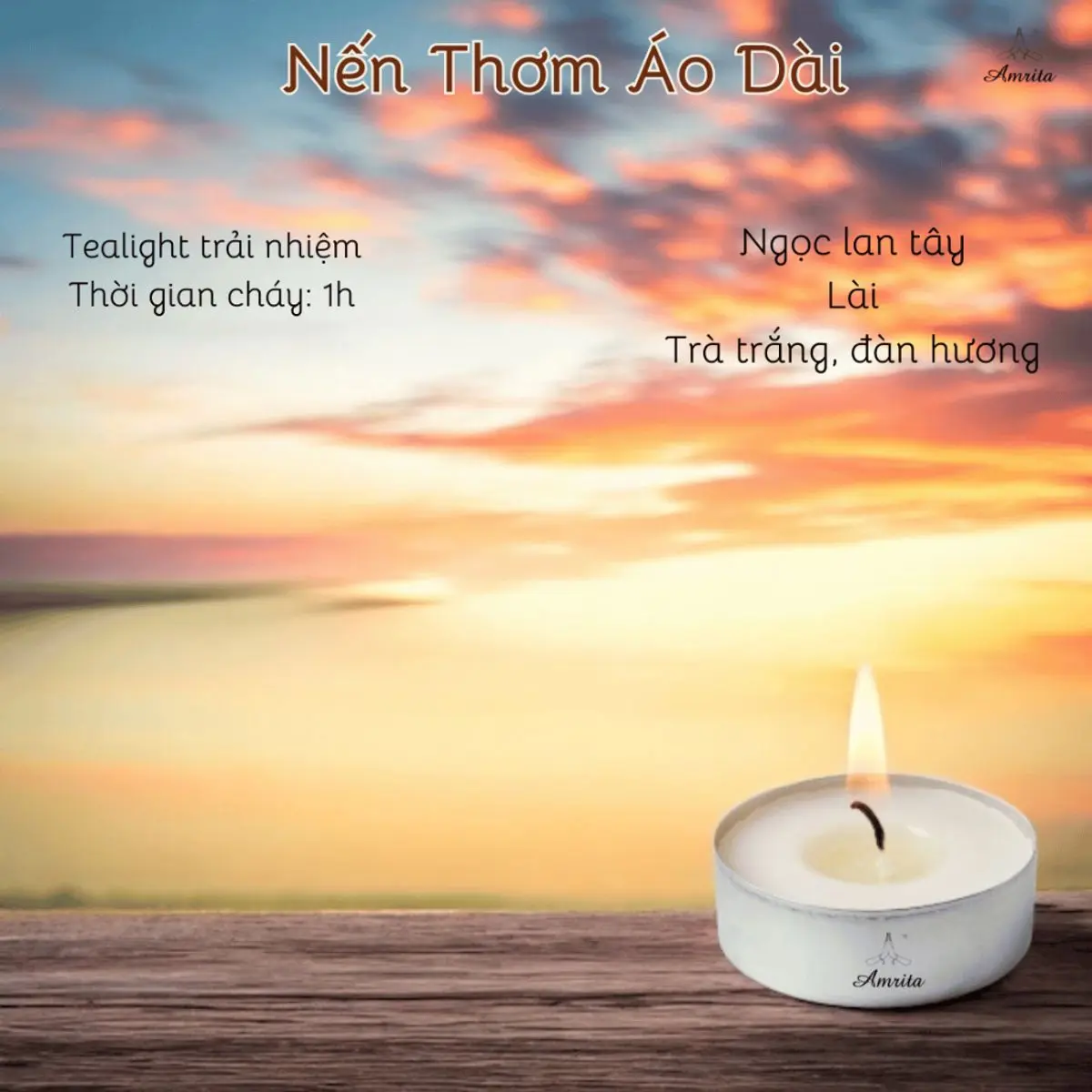 Tealᶖght Nến Thơm Áo Dài Việt Nam - 1 Giờ Tỏa Hương