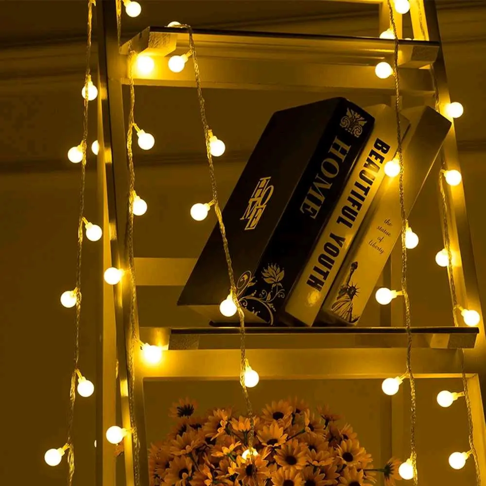 Lampu Hias TUMBLR Sperical Light String Portable baterai
