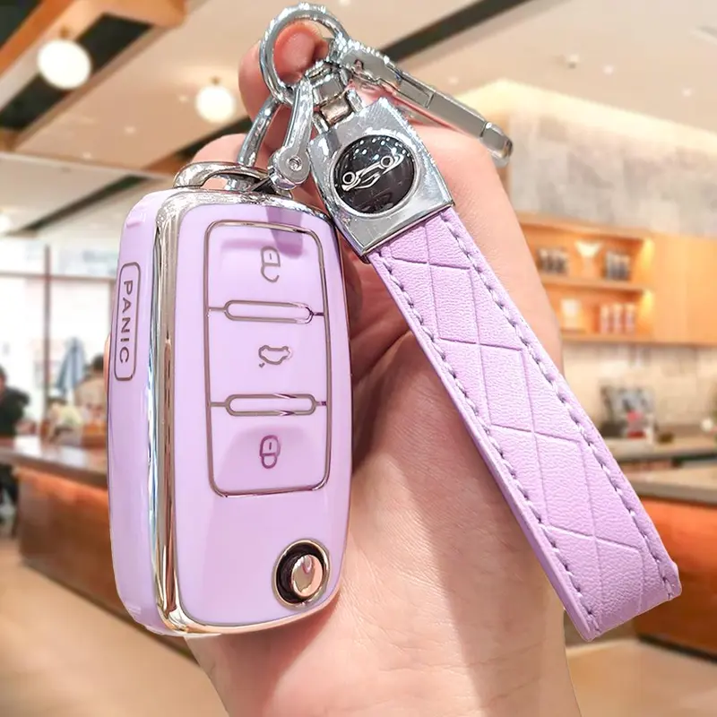 Car Key Case, Car Key Protector, Smart Remote Key Protector, Key Fob Protective Cover, Car Accessories for Volkswagen Spring Lavida Golf 3