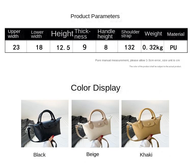 Product Introduction of New Niche Design Crossbody Small Bag Fashion All-Match Handbag Casual Shoulder Bucket Bag Women's Bag 0