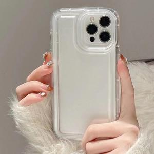 Funda para celular transparente, 1 unidad, cubierta protectora antigolpes, accesorios para celular compatibles con iPhone 11 12 13 14 15 Pro Max y Galaxy S23 Ultra A14 A15 5G
