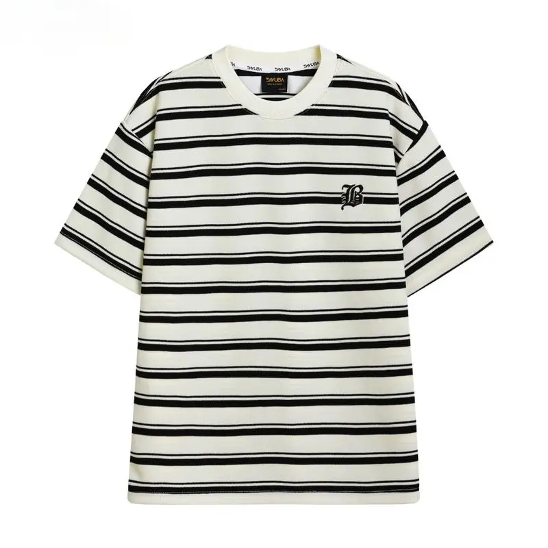 Áo Thun Sọc, Phong Cách Mơ Ước, Unisex, ngắn Tay, Cổ Tròn, SM059 Menswear Nam 1