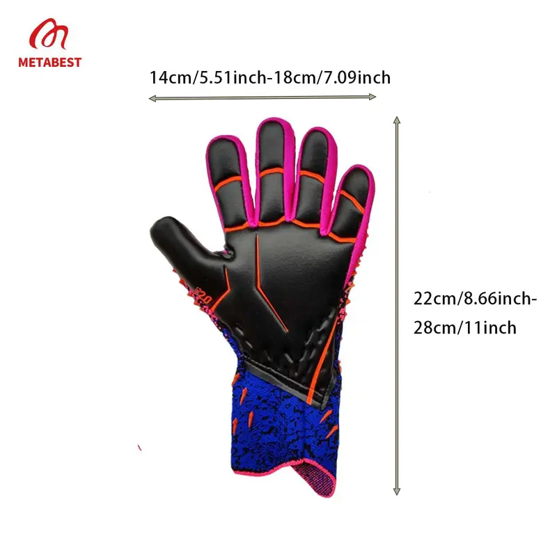 Breathable Wear-resistant Thickened Football Goalkeeper Gloves, 1 Pair Professional Adult Latex Gloves, Sports Gloves For Men & Women 1