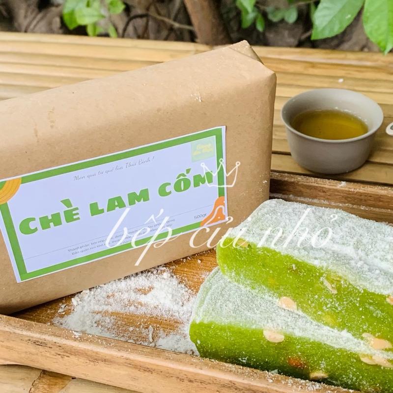 Kẹo chè lam vị cốm nếp, truyền thống 1kg-ít đường dẻo thơm - món ăn vặt truyền thống- food- Ăn vặt Snack Candy Chua 0