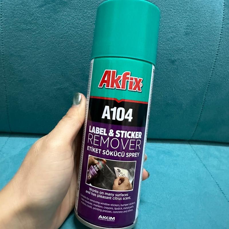 Tẩy keo dán, decal, nhựa đường, xốp dán tường, kẹo cao su... Akfix A/C104 200ml tẩy sạch, nhanh, an toàn. Mùi cam quýt dễ chịu (nhập khẩu Thổ Nhĩ Kì) Nhà bếp Nhà vệ sinh Làm Sạch Làm Sạch chất lỏng đen 4 chai