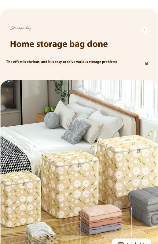 Product Introduction of Fashion Clothes Clothing Quilt Buggy Bag Household Quilt Packing Moving Luggage Bag Toy Large Capacity Storage Box Bag Organiser 2