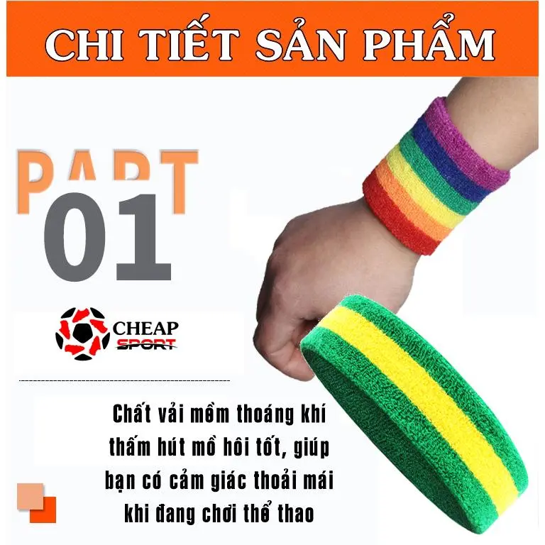 COMBO Băng Đô + Băng Đeo Cổ Tay Thể Thao Thấm Chặn Mồ Hôi Nam Nữ Chơi Bóng Rổ Đá Banh Tennis Cầu Lông Chạy Bộ ECO SPORT 2