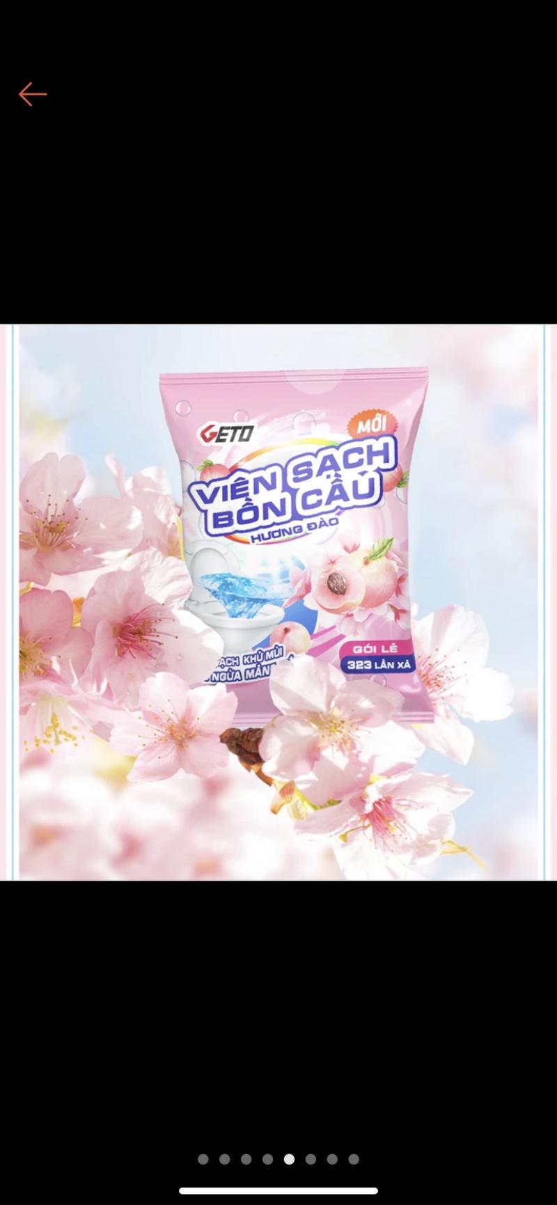 Product Introduction of ( Combo 10 ) Viên sạch bồn cầu Geto hương đào giúp làm sạch , khử mùi hôi , diệt vi khuẩn. 1