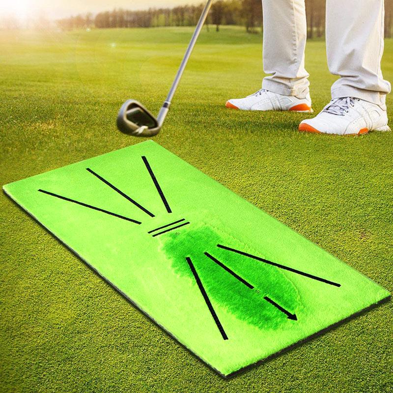 Golf Training Mat Swing Track Practice Marking Pad Detection Batting Ball Trace Directional Mat 30X60CM Golf Swing Practice Mats 0