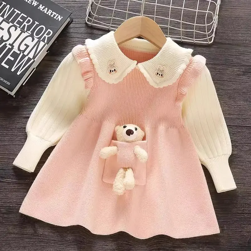 Quần Áo Mùa Thu Cho Bé Gái, Váy Dệt Kim, Váy Công Chúa Baoyang Cho Nữ, Váy Len Hoạt Hình, Thích Hợp Cho Mùa Thu Và Mùa Đông, Váy Lappls, Bán Chạy Trong 30 Ngày, Bộ 726 Miếng, Hàng Mới Về Năm 2025 1