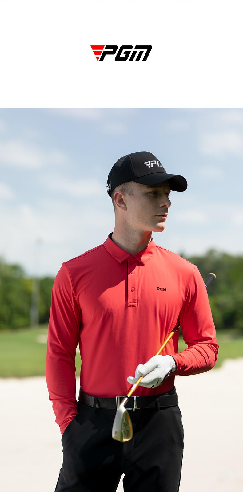 Product Introduction of [PGM] Golf Clothing Men's Long-Sleeved T-shirt Autumn and Winter Sports Menswear Clothing Polo Shirt Polo Collar Top Yf629 19