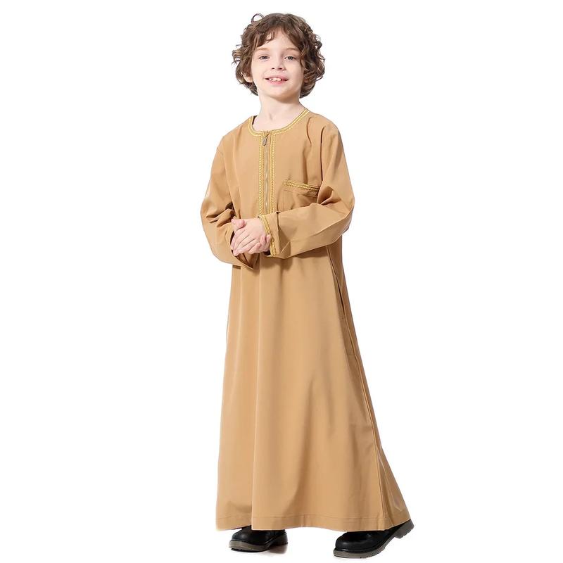 Product Introduction of Dubai Embroidery Patchwork Hijab Abayas Ramadan Muslim Clothing Boys Abaya Jilbab Khimar Turkey Kaftan Moroccan Islam Long Robe 24