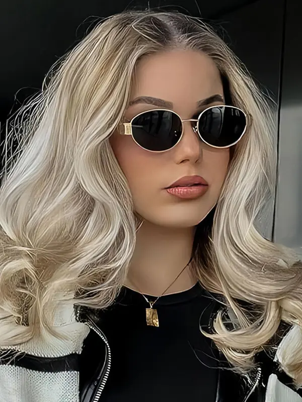 Unisex Simple Style Sunglasses, Trendy Casual Oval Frame Sunglasses for Everyday Use, Fashion Accessories for Outdoor Activities 3