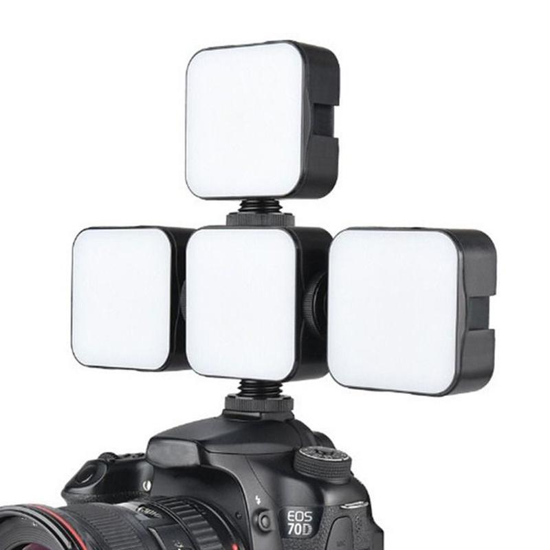 Rechargeable Dimmable Fill-in Light 6500K Hot Shoe Mount Photography Lamp USB Charging Portable LED Video Light for Canon/Nikon/Sony Live Broadcast 0