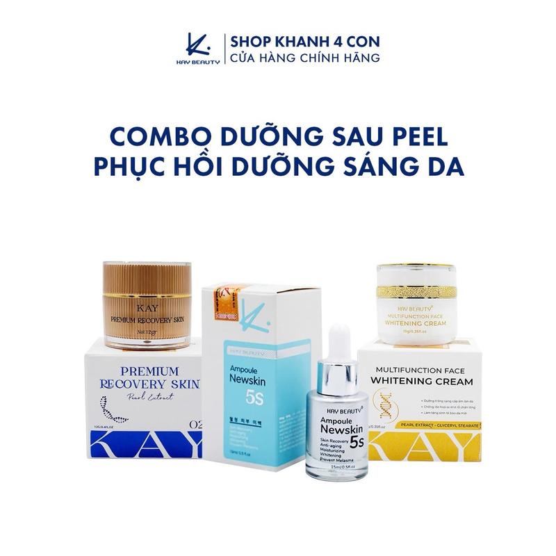 [ MÃ 9 ] COMBO 4 NHỎ:  KEM DÀY DA 10g + KEM LOTION 10g + TINH CHẤT AMPOULE 15Ml ( Tặng chống nắng nhỏ + Mặt nạ tảo ) Tất cả các loại da