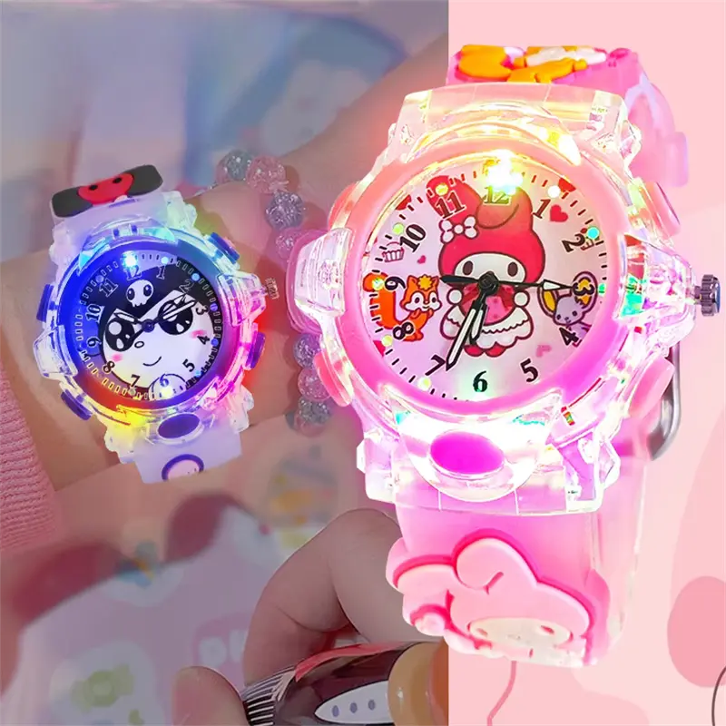 Children Led Luminous Watch Student Wrist Watch  Kids Birthday Gift Outdoor Lighting for Convenient Viewing Time Fashion Accessories Two Tone Rubber