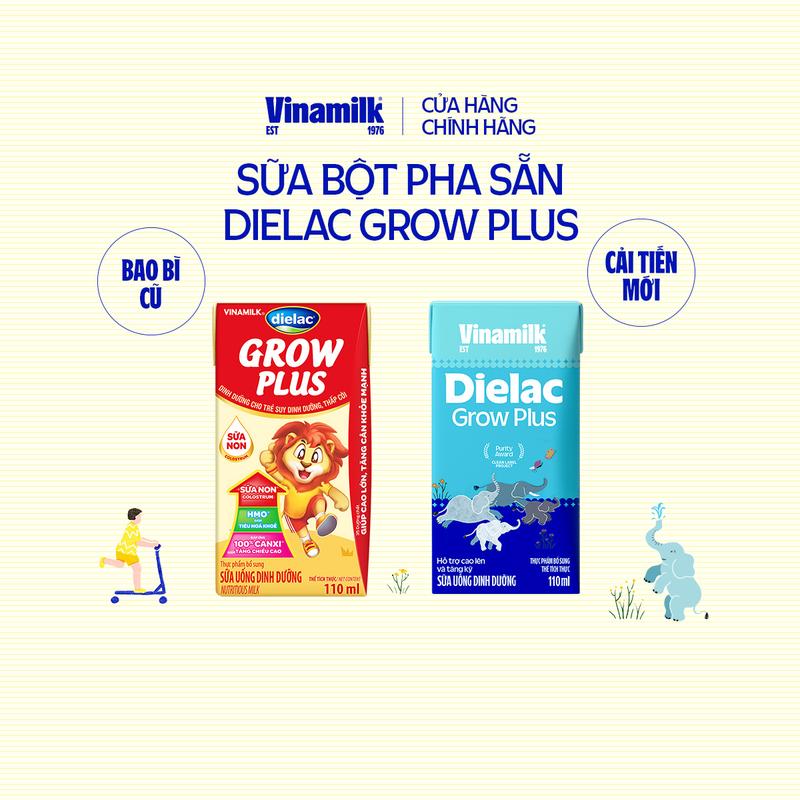 Thùng 48 hộp Sữa Non Vinamilk Dielac Grow Plus 110ml cho bé