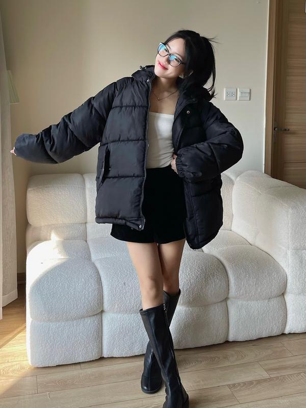  Áo Khoác Phao Form Rộng Oversize Dày Dặn  Miho house 