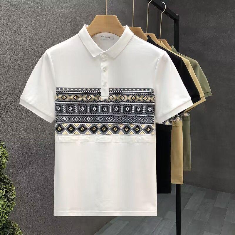 Áo Polo Có Ve Áo, Thương Hiệu Thời Trang Pu Shuai Khâu, Hợp Xu hướng, Dáng Ôm, Ngắn Tay, Áo Sơ Mi Nam Cao Cấp, Thích Hợp Cho Mùa Hè Mới 2023, Phong Cách Đóng Cửa 0